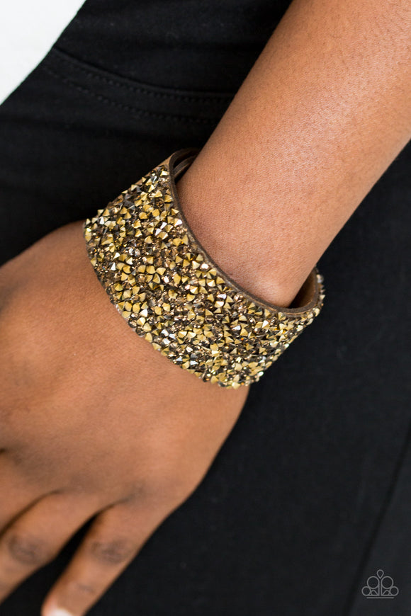 More Bang For Your Buck Brass Snap Bracelet - Paparazzi Accessories - Bella Fashion Accessories LLC