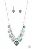 Grow Love Silver and Green Necklace - Paparazzi Accessories - Bella Fashion Accessories LLC