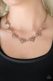 Heart Heaven Copper Necklace - Paparazzi Accessories - Bella Fashion Accessories LLC