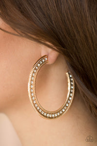 HAUTE Mama Gold Hoop Earrings - Paparazzi Accessories - Bella Fashion Accessories LLC