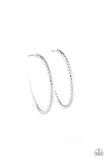 HOOP, Line, and Sinker Silver Earrings - Paparazzi Accessories - Bella Fashion Accessories LLC