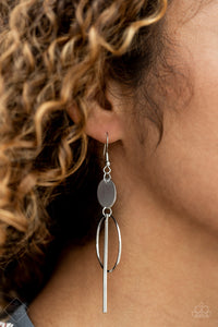 Harmoniously Balanced Silver Earrings - Paparazzi Accessories - Bella Fashion Accessories LLC
