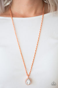 Million Dollar Drop Copper Necklace - Paparazzi Accessories - Bella Fashion Accessories LLC