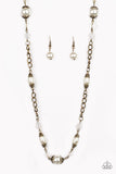 Magnificently Milan Brass Necklace - Paparazzi Accessories - Bella Fashion Accessories LLC