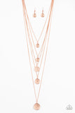 Medallion Marvel Copper Necklace| Paparazzi Accessories| Bella Fashion Accessories LLC