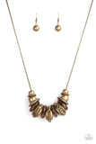 Metro Mantra Brass Necklace - Paparazzi Accessories - Bella Fashion Accessories LLC