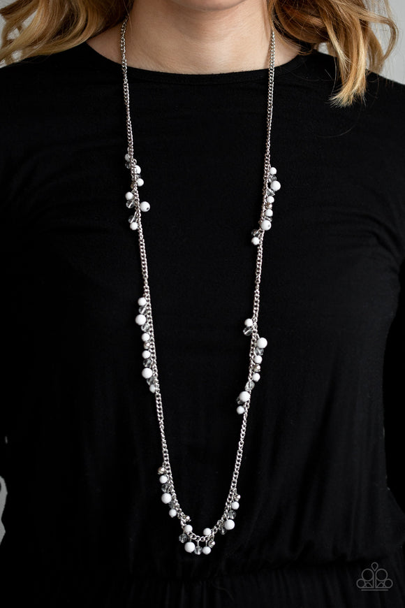 Miami Mojito White Necklace - Paparazzi Accessories - Bella Fashion Accessories LLC