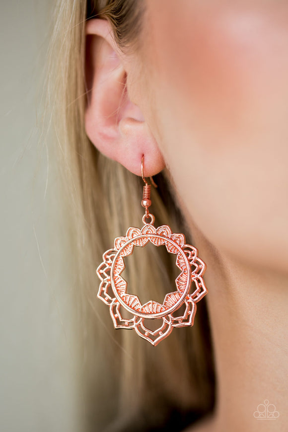Modest Mandalas Copper Earrings| Paparazzi Accessories| Bella Fashion Accessories LLC