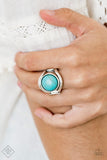 Mojave Native Blue Ring| Paparazzi Accessories| Bella Fashion Accessories LLC