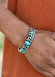 Nature Resort Turquoise and Silver Bracelet| Paparazzi Accessories| Bella Fashion Accessories LLC
