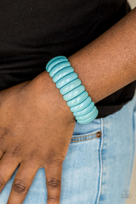 Peacefully Primal Turquoise Bracelet| Paparazzi Accessories| Bella Fashion Accessories LLC