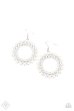 Pearly Poise White Earrings - Paparazzi Accessories - Bella Fashion Accessories LLC