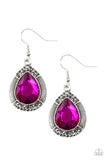 Grandmaster Shimmer Pink Earrings - Paparazzi Accessories - Bella Fashion Accessories LLC