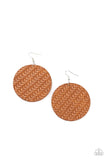 Plaited Plains Brown Earrings| Paparazzi Accessories| Bella Fashion Accessories LLC