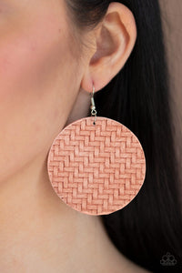 Plaited Plains Pink Earrings| Paparazzi Accessories| Bella Fashion Accessories LLC