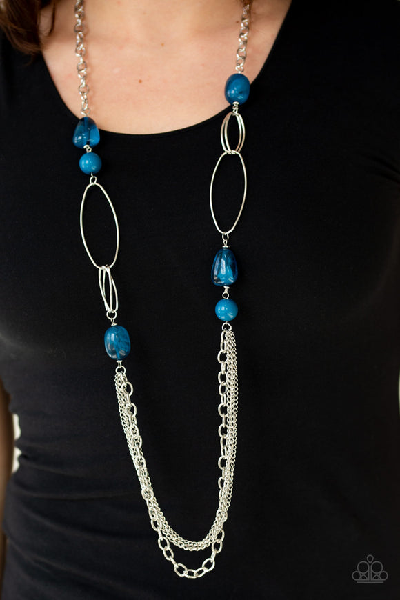 Pleasant Promenade Blue Necklace| Paparazzi Accessories| Bella Fashion Accessories LLC