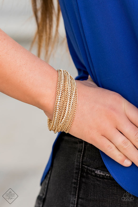 Pour Me Another Gold Bracelet| Paparazzi Accessories| Bella Fashion Accessories LLC