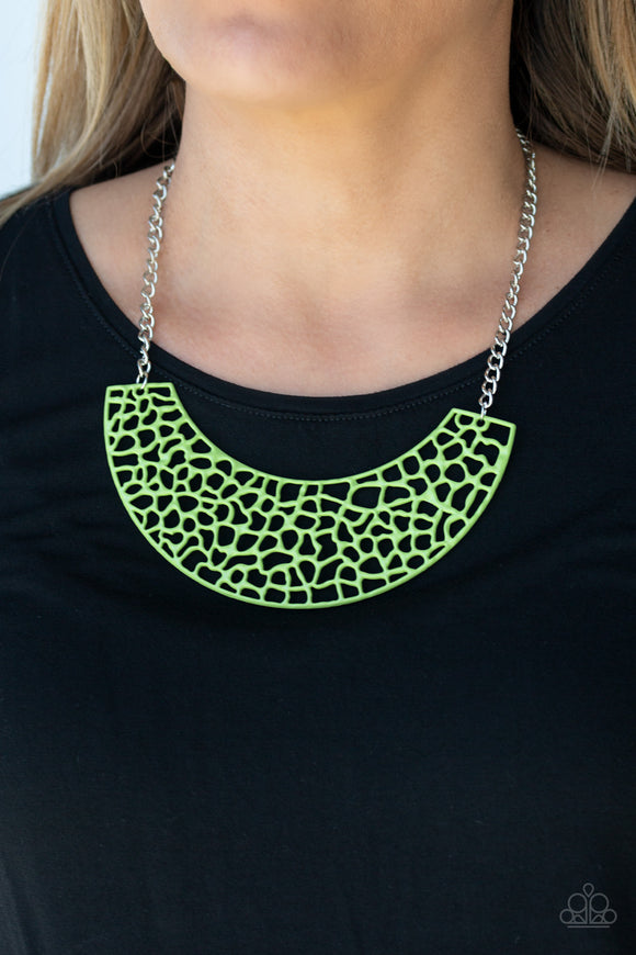 Powerful Prowl Green Necklace| Paparazzi Accessories| Bella Fashion Accessories LLC