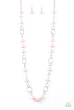 Prized Pearls Pink Necklace| Paparazzi Accessories| Bella Fashion Accessories LLC