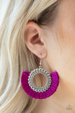 Fringe Fanatic Purple Fringe Earrings - Paparazzi Accessories - Bella Fashion Accessories LLC
