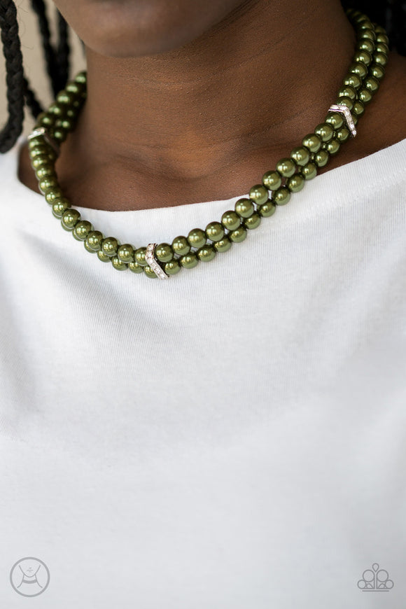Put On Your Party Dress Green Necklace| Paparazzi Accessories| Bella Fashion Accessories LLC