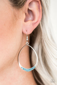REIGN Down Blue Earrings - Paparazzi Accessories - Bella Fashion Accessories LLC