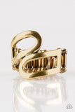 Really Retro Brass Ring - Paparazzi Accessories - Bella Fashion Accessories LLC