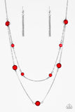 Raise Your Glass Red Necklace| Paparazzi Accessories| Bella Fashion Accessories LLC