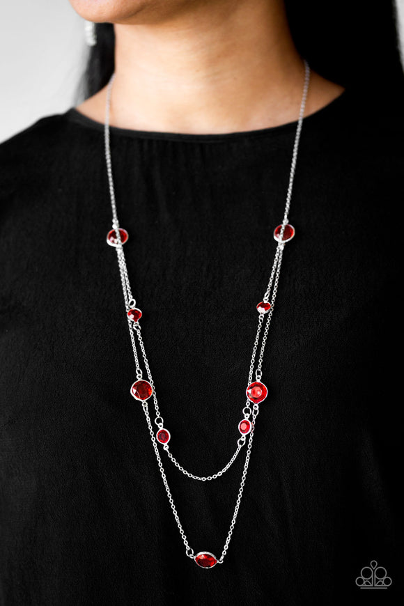 PALM Before the Storm - Red Necklace - Paparazzi Accessories | Alies Bling  Bar