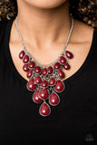 Shop Til You TEARDROP Red Necklace - Paparazzi Accessories - Bella Fashion Accessories LLC