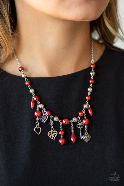 Extra Elemental-Red Necklace-Paparazzi Accessories