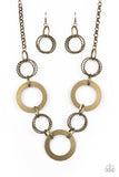 Ringed in Radiance Brass Necklace| Paparazzi Accessories| Bella Fashion Accessories LLC