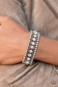 Ritzy Reboot White Bracelet - Paparazzi Accessories - Bella Fashion Accessories LLC