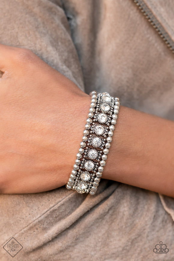 Paparazzi Duchess Dowry White Bracelet – diannesjewelryshop