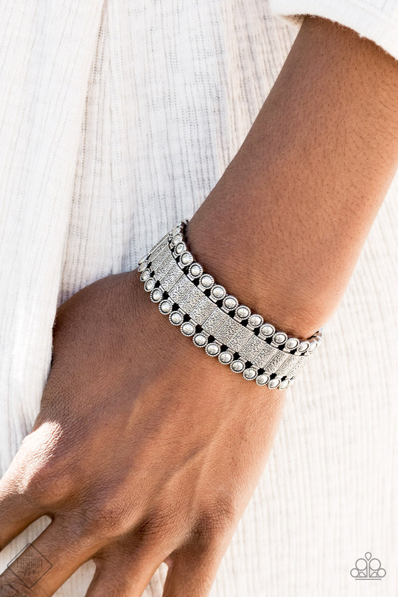 Rustic Rhythm Silver Bracelet| Paparazzi Accessories| Bella Fashion Accessories LLC