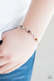 Starry Eyed Silver and Brown Bracelet - Paparazzi Accessories - Bella Fashion Accessories LLC