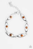 Starry Eyed Silver and Brown Bracelet - Paparazzi Accessories - Bella Fashion Accessories LLC