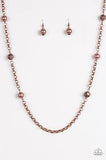 Showroom Shimmer Copper Necklace - Paparazzi Accessories - Bella Fashion Accessories LLC