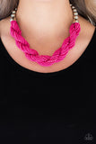 Savannah Surfin Pink Necklace| Paparazzi Accessories| Bella Fashion Accessories LLC