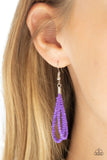 Savannah Surfin Purple Necklace - Paparazzi Accessories - Bella Fashion Accessories LLC