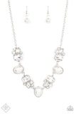 Sensational Showstopper White Necklace - Paparazzi Accessories - Bella Fashion Accessories LLC