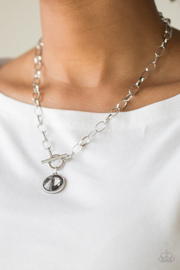 She Sparkles On Silver Necklace - Paparazzi Accessories - Bella Fashion Accessories LLC