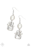 Showtime Twinkle White Earrings - Paparazzi Accessories - Bella Fashion Accessories LLC