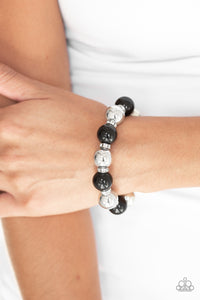 So Not Sorry Silver and Black Bracelet| Paparazzi Accessories| Bella Fashion Accessories LLC