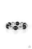 So Not Sorry Silver and Black Bracelet| Paparazzi Accessories| Bella Fashion Accessories LLC