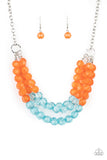 Summer Ice Orange and Blue Necklace| Paparazzi Accessories| Bella Fashion Accessories LLC