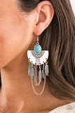 Sure Thing, Chief! Silver and Turquoise Earrings| Paparazzi Accessories| Bella Fashion Accessories LLC