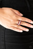 Treasury Fund Silver and Red Ring - Paparazzi Accessories - Bella Fashion Accessories LLC