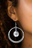 Tundra Trip Silver Hoop Earrings - Paparazzi Accessories - Bella Fashion Accessories LLC