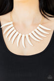 Tusk Tundra White Necklace| Paparazzi Accessories| Bella Fashion Accessories LLC